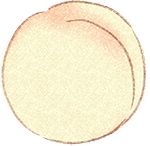 1つの桃のイラスト